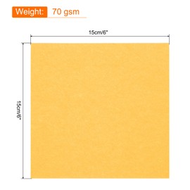 sourcing map 125 Sheets Origami Paper Double Sided 6x6 Inch(15x15cm) Square Sheet for Art Craft Project, Beginners, Gifts Decor, Orange