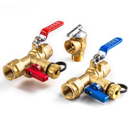 3/4 Inch IPS Valve Kit for Isolator Tankless Water Heater, Quality Brass Build for Rheem, Rinnai, Ecosmart, Navien