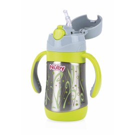 Nuby ID10279 Insulated Stainless Steel Cup with Straw 280 ml