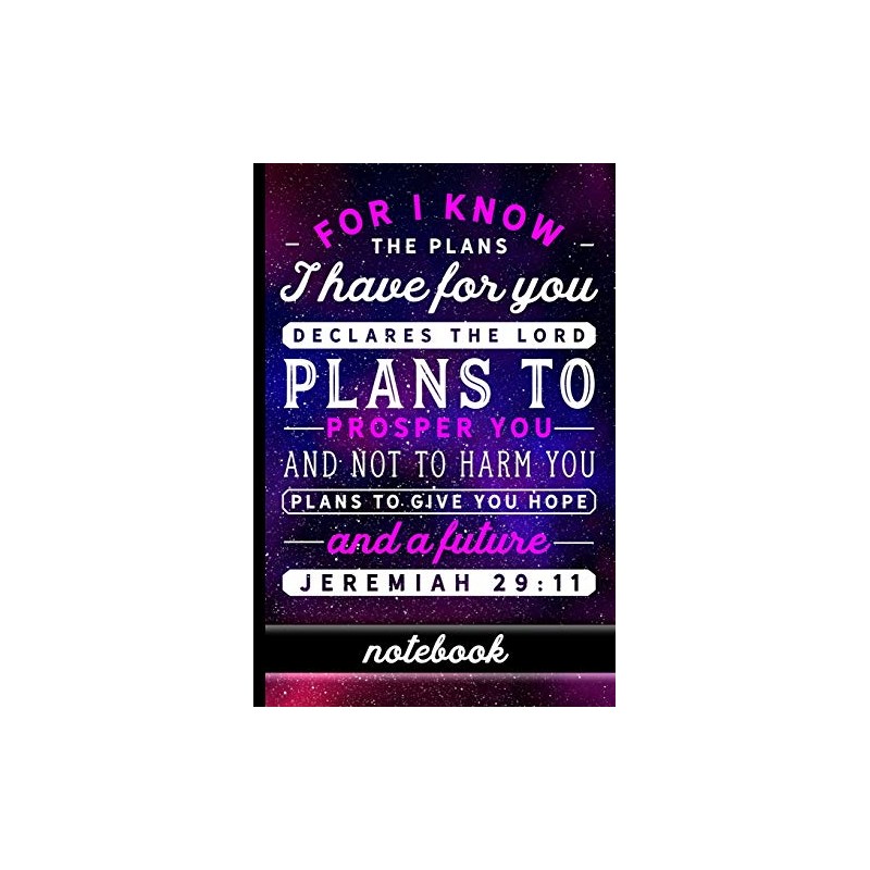 Jeremiah 29:11: Christian Bible Verse Notebook - 100 Page Double
