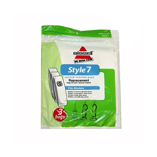 TVP Replacement for Bissell Paper Bag Style 7 3PK Antibac