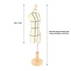 Miniature Dress Form with Stand Wood Base Sewing Mannequin Body