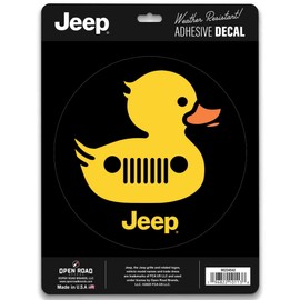 Jeep Duck Adhesive Vinyl Decal - Fun Jeep Duck Sticker for Car, Window, or Laptop