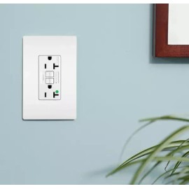 Legrand 르그랑 래디언트 2097HGW 20암페어 병원 등급 GFCI 자가 테스트 데코레이터 듀플렉스 아울렛 흰색(1개) LeGrand Radiant 2097HGW 20-Amp Hospital Grade GFCI Self-Test Decorator Duplex Outlet White(1-Pack)