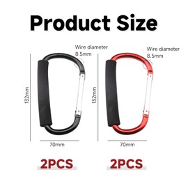 4 Pieces Of Heavy-Duty Lock Buckles, D-Shaped Carabiner Buckles, Aluminum Alloy Car Buckles, Item Fixing Buckles, Suitable For Hammocks, Dog Ropes, Pulleys
