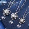 Moissanite Diamond 'I LOVE YOU' Heart Pendant Necklace for Wife