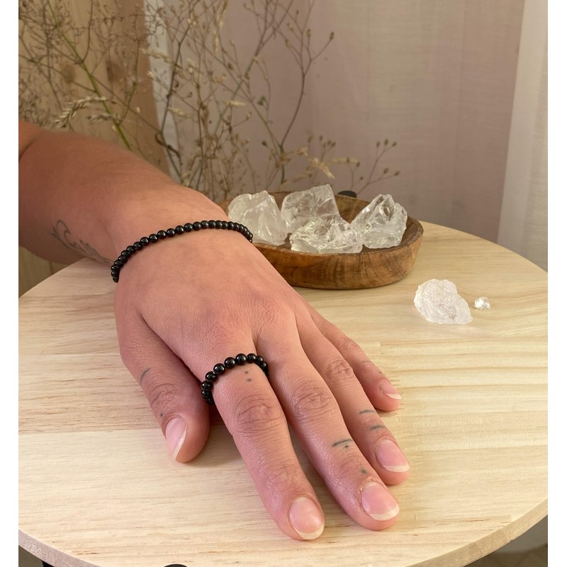 Lebensquelle Plus Mini Ball Ring, 4 mm, High-Quality Gemstone Ring,