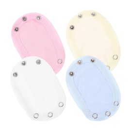 WUSJCOF Pack of 4 Baby Body Extensions, Press Stud Baby, Cotton Baby Bodysuit Extender, Adjustable Bodysuit Extender, Double Layer Fabric (Metal Buckle Diameter 9 mm)