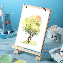 NUOLUX Tabletop Wooden Mini Easel Folding Painting Stand Sign Stand Photo Painting Sketch Easel Book Stand Photo Stand Display Promotion Display 15x20cm