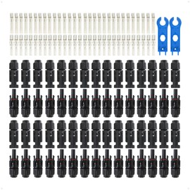 HEMRUNK 60PCS Solar Connectors Male Female with Removal Tool IP67 1000V 30A 10AWG 12AWG 14AWG Waterproof Solar Panel Cable Connectors (30 Pairs Solar Connectors)