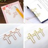 RuiChy 50 Pcs Cross Paper Clips, 34mm Christian Paperclips Metal