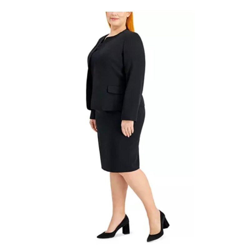 Le Suit Women's Plus Size Jacket/Dress Suit, Black, 20W