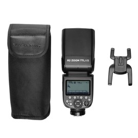 Flashpoint Zoom II AA R2 TTL On Camera Flash Speedlight for Nikon, 76ws 2.4GHz 1/8000s HSS Speed Light with 0.1-2.6s Recycle Time, 4X AA Alkaline 1.5v LR6 Batteries, 330 Full-Power Flashes