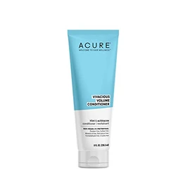 Acure, Acondicionador voluminizador para cabello frágil y delgado, diseñado para hidratar sin apelmazar el cabello