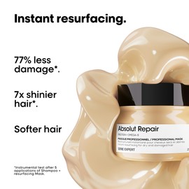 L'OREAL PROFESSIONNEL PARIS L'Oreal Professionnel Absolut Repair Hair Mask | Protein Hair Treatment | Repairs & Nourishes Dry, Damaged Hair | With Quinoa & Proteins | Adds Shine | Medium to Thick Hair Types