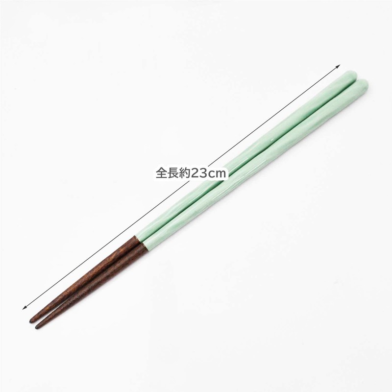 Kawai Kurabi Chopsticks, Dishwasher Safe, 9.1 inches (23 cm), Celadon,