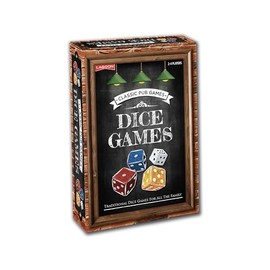 Lagoon Classic Pub Dice Games Set, 26 Wooden Dice, 20 Traditional Games, 2-4 Players