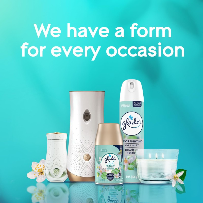 GLADE 6.2 OZ AUTOMATIC SPRAY REFILL - DEWDROP PETALS