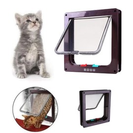 Tibeoyad Cat Flap, 4-Way Magnetic Closure Pet Flap, Easy Installation Cat Door, Pet Door in Wall, Wooden Door, Upvc Interior Door, Brick Walls, Wooden Doors