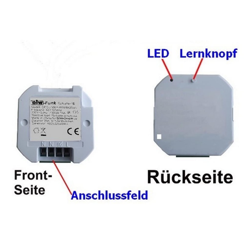 DIW-FUNK PD-545 Wireless Motion Sensor IP44 in Set with Wireless