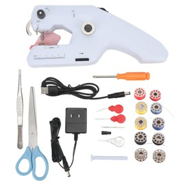 ELECTRIC HANDHELD SEWING MACHINE, PORTABLE SEWING DEVICE WITH SEWING ACCESSORIES