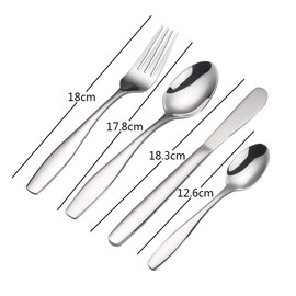 Ortodayes 4 Piece Portable Flatware Service for 1 Person, Hiking Cutlery, Camping Flatware Set