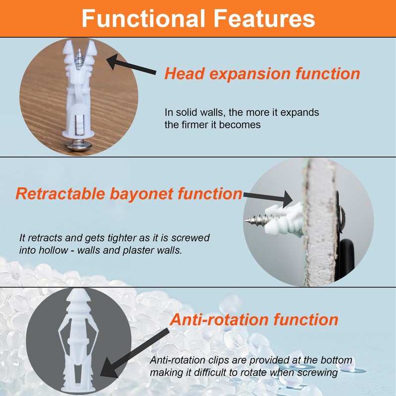 ZUYUEE 100-Piece Dowels and Rustproof Screws Set, (8 x 32
