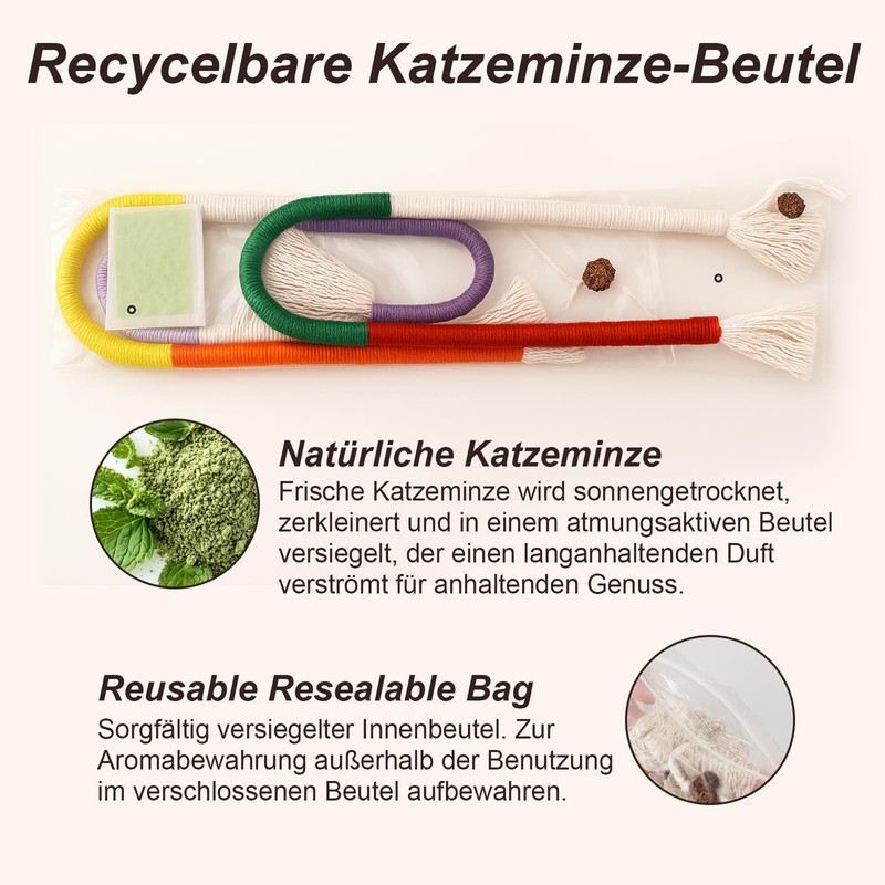 KDULPG Natural Catnip Chew Toy - 3 Pack | With