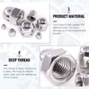 100Pcs 304 Stainless Steel Serrated Metric Acorn Cap Nuts Hex