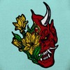 Hannya Flower Embroidered Iron on Sew on Patch