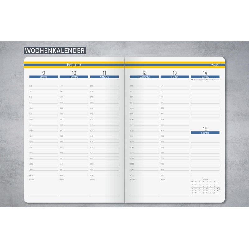 Sigel L2606 Weekly Planner 2026 A5 Vertical Week to View
