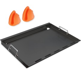 SafBbcue Full Size Griddle Inserts for Kenmore 146.16197210 146.16142210 146.16198210 146.16222010 146.16197211 Flat Top Griddle for Kenmore Grill Parts 4 Burner 146.16198211, Carbon Steel