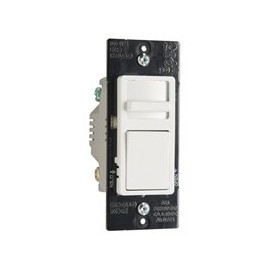 Legrand - Pass & Seymour Wide Slide Series CFL/LED/Incandescent Single Pole 3-Way Paddle Slide Dimmer, Preset, White