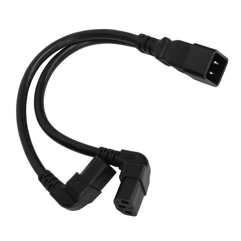 IEC320 C20 to Dual C13 Cord 1 in 2 Out
