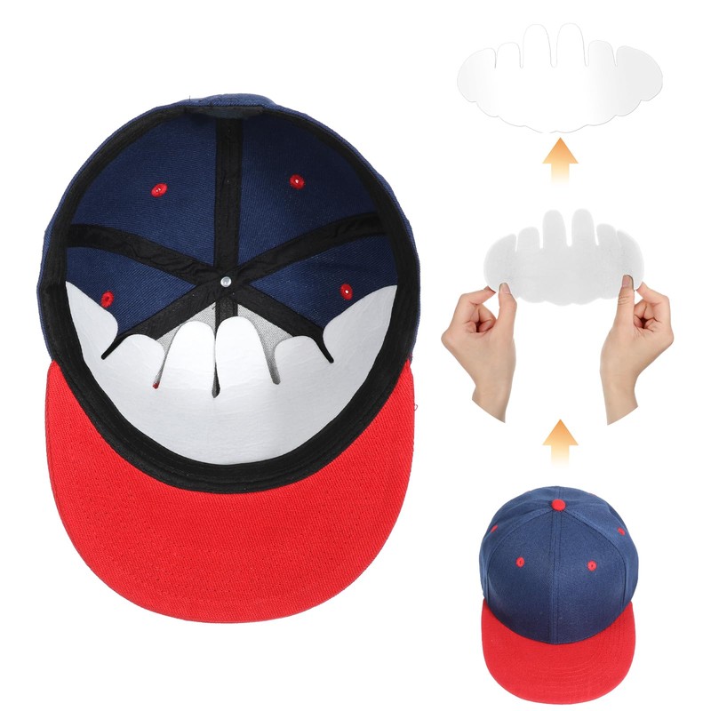 6 Pcs White Baseball Caps Inserts Shapers, Flexible Washable Reusable