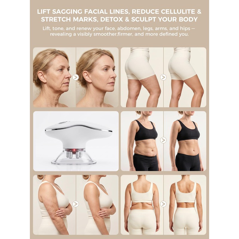 5-in-1 Face & Body Sculpting Machine, Gua Sha & Vacuum
