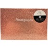 Glitter Rose Gold Glitter Photo Album - Holds 36 Photos