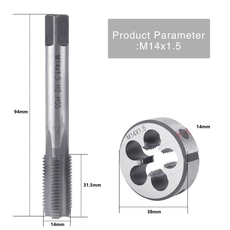 BIGP Tap M14 x 1.5, Metric Tap and Die Set,
