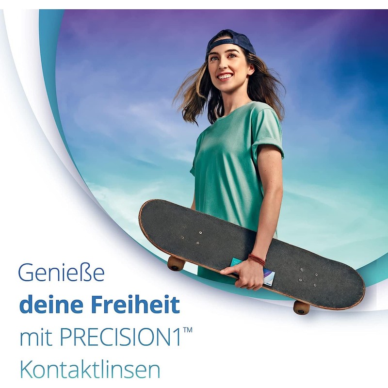 PRECISION1 Daily Lenses, Soft, Pack of 90, BC 8.3 mm,