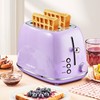 Roter Mond 2 Slice Toaster Retro Stainless Steel with Bagel,
