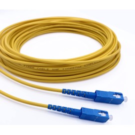 Elfcam® - 10m/32.81ft Fiber Optic Cable SC/UPC to SC/UPC Single Mode Simplex OS2 9/125µm, Yellow 10 Meter