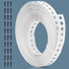 White Metal Strap with Holes 3/4 Inch×33-Feet Perforated Hanger Strap