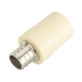 (Pack of 2) EFIELD 3/4" Pex x 3/4" CPVC Transition Coupling Barb Crimp Brass Fittings For Pex CPVC Tube Connection,(PEX1807342-2PCS)