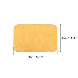 sourcing map Microfiber Dish Drying Mat, 15.75" x 11.82" Dishes Drainer Mats Kitchen Counter Mats Dish Drying Pad for Countertop, Fast Drying-Yellow
