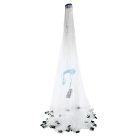 HYDDNice Hand Throw Fishing Cast Net 4ft/6ft/8ft/10ft/12ft Radius Saltwater Fishing Net for Bait Trap Fish (8)