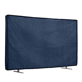 kwmobile Dust Cover for 49-50" TV - Linen TV Display Protector for TVs - Protect Your TV Screen - Blue Grey