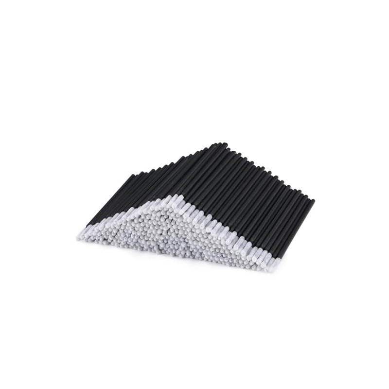 500 Microcepillos Negros Desechables - Microhisopos De Precisión Para Extensiones
