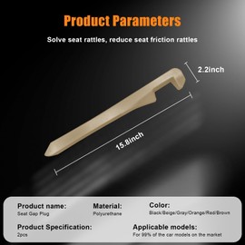 Suvnie 2 PCS Car Seat Gap Filler, Leather Seat Gap Plug to Fill The Gap Between Seat & Console, Seat Crevice Blocker Stop Things from Dropping, Universal Interior Car Accessories (Beige)