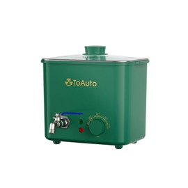 TOAUTO 8Lbs Green Wax Melter for Candle Making - DIY Electric Candle Wax Melting Pot with Quick Pour Valve & Temperature Controller for Candle Craft Maker Beginner AC 120V