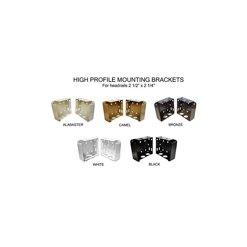 High Profile Box Mounting Bracket Set - White - Free